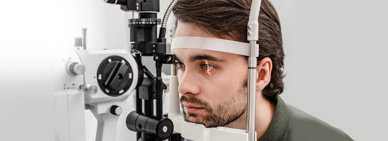 young man during eye exam in Wilburton